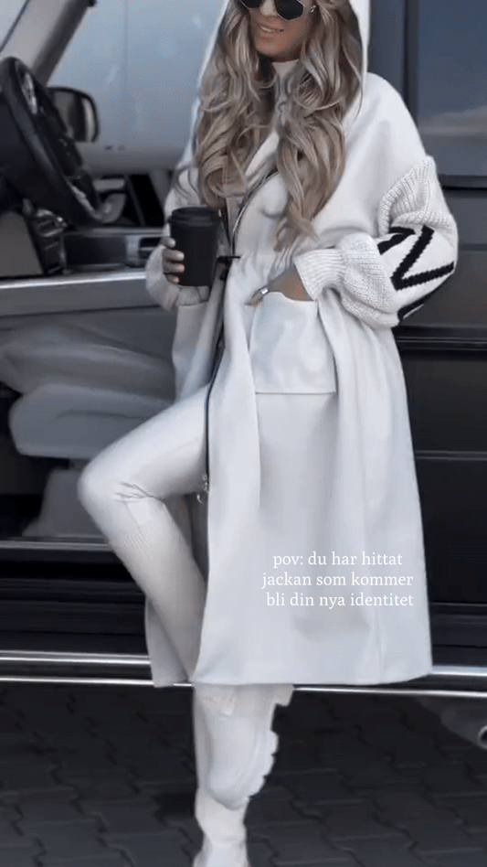 Chic Hooded Knit Jacket