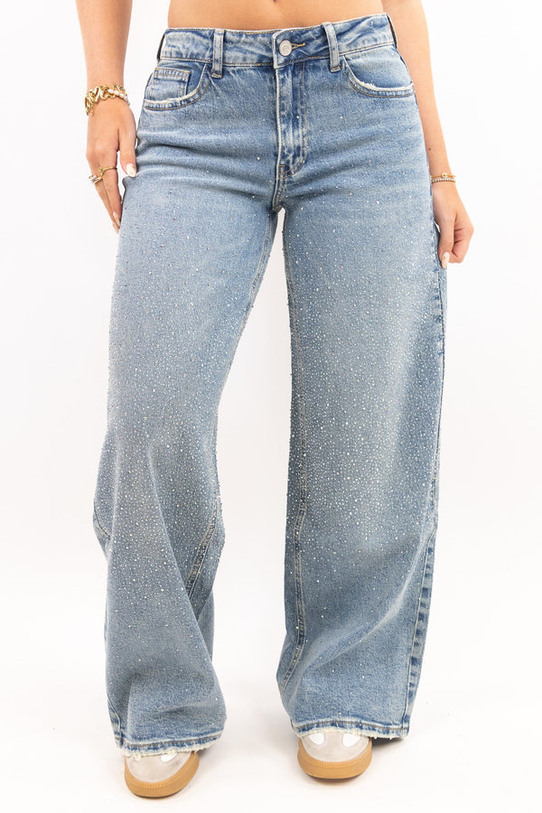 Sparkle Wide-Leg Jeans