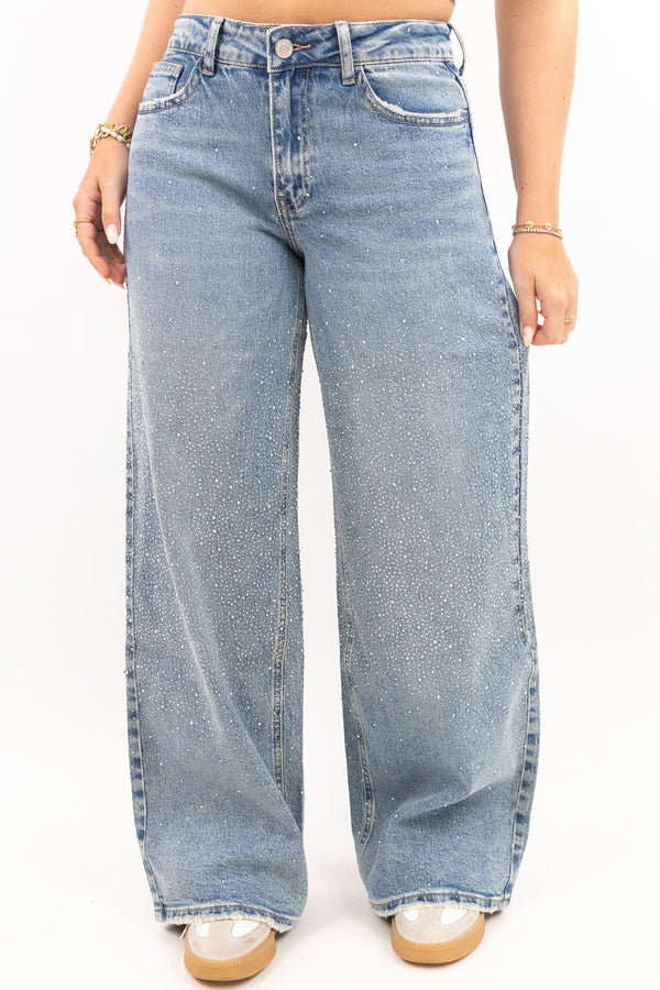 Sparkle Wide-Leg Jeans