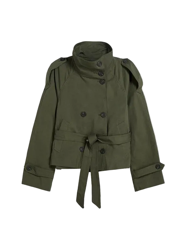 Chic Cropped Trench Coat