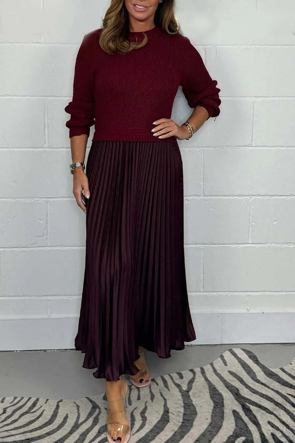 Elegant Pleated Maxi Dress