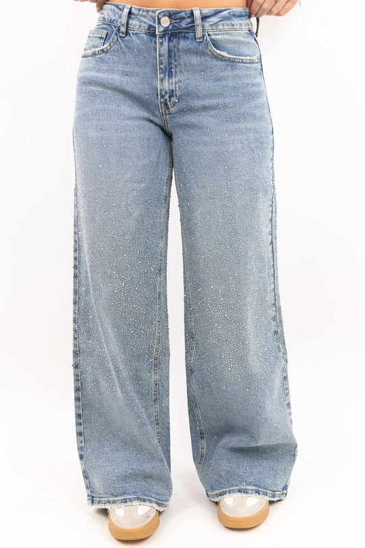 Sparkle Wide-Leg Jeans