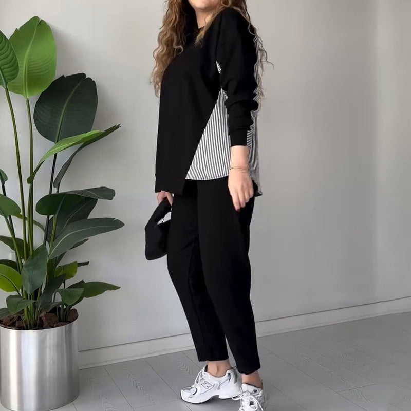 2025 New Design👗✨2-Piece Lounge Set In Color Block Design