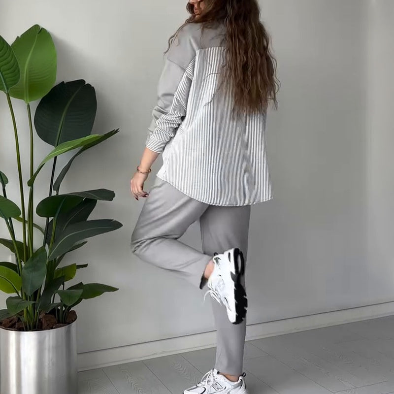 2025 New Design👗✨2-Piece Lounge Set In Color Block Design